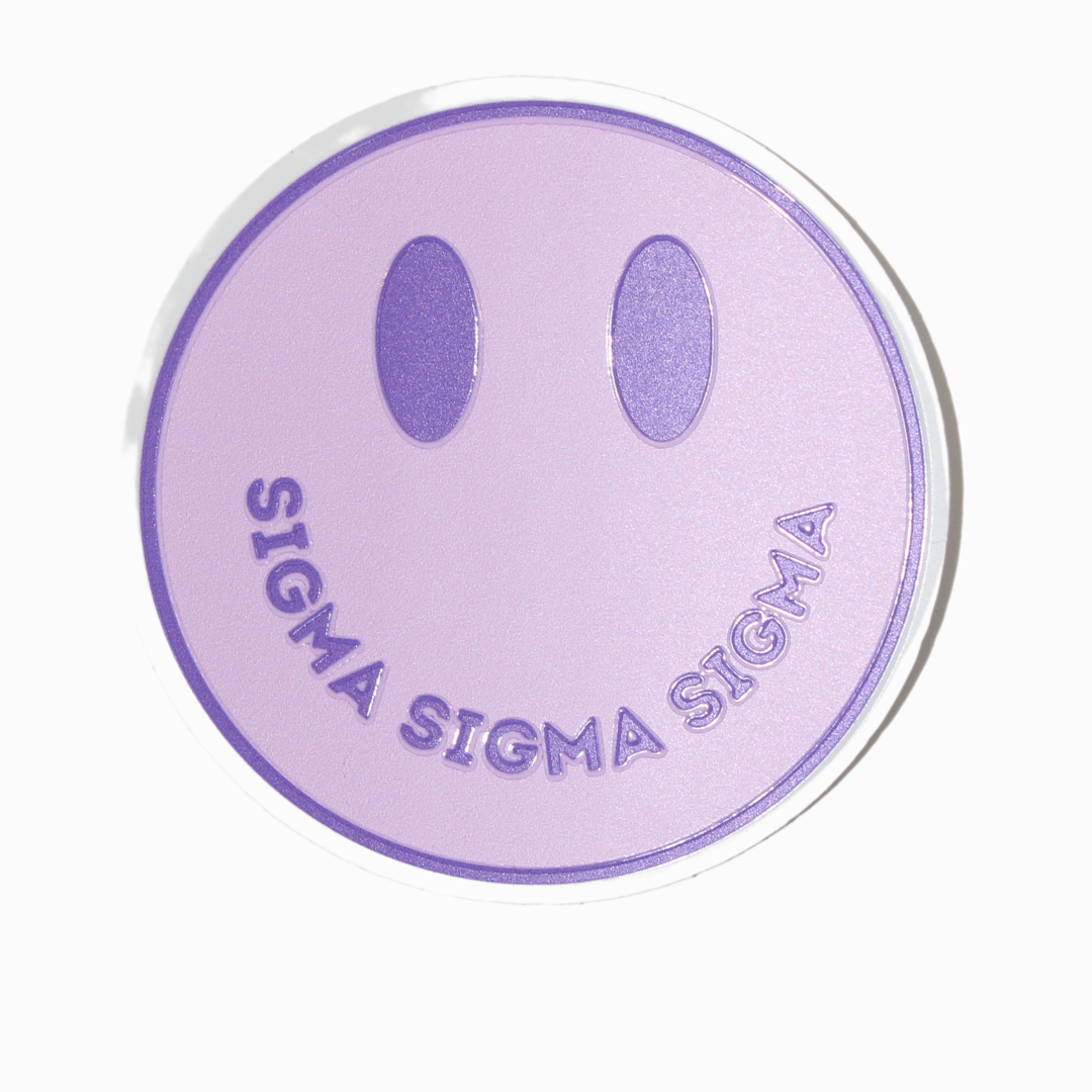 Sorority Smiley Face Sticker
