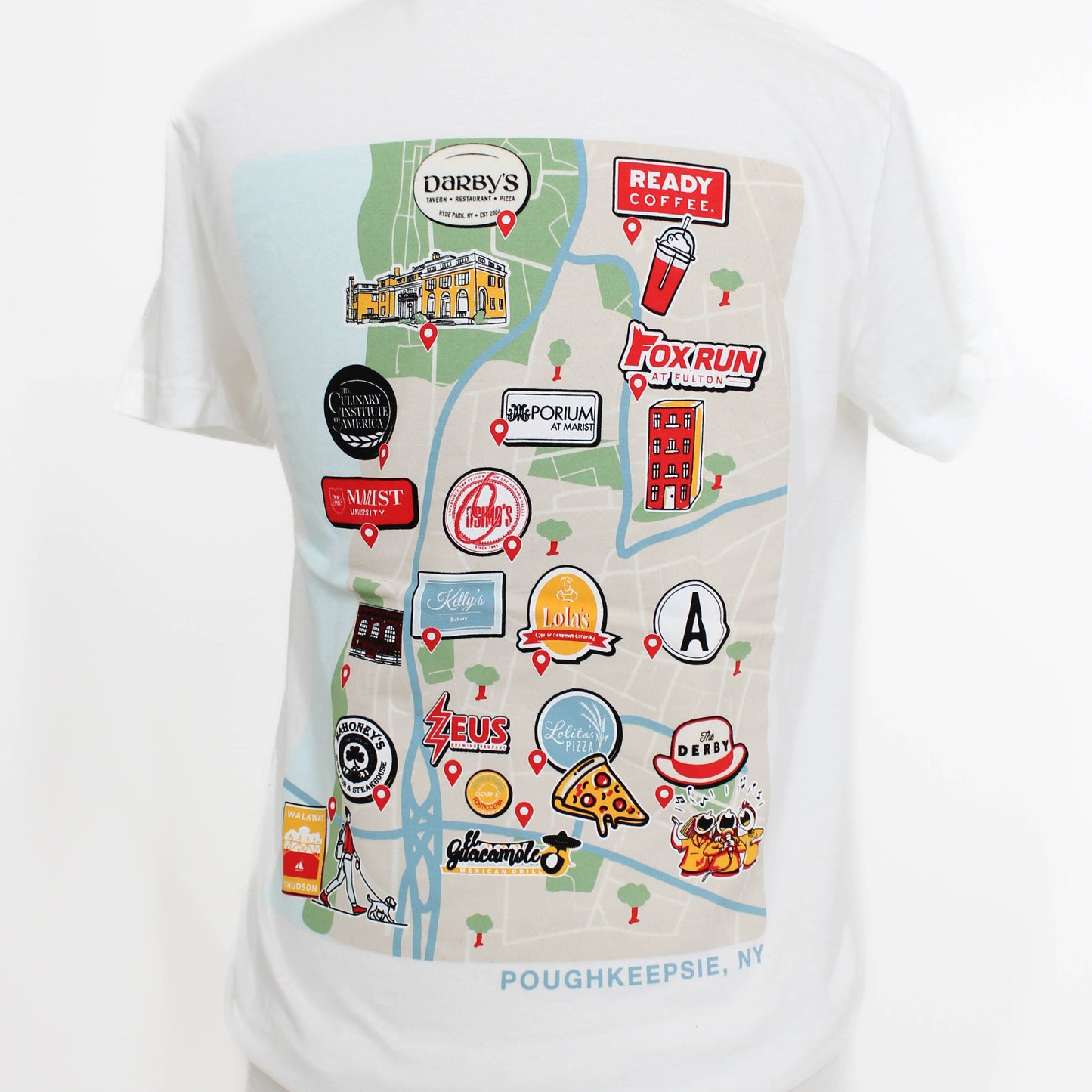 back of white 845 tshirt