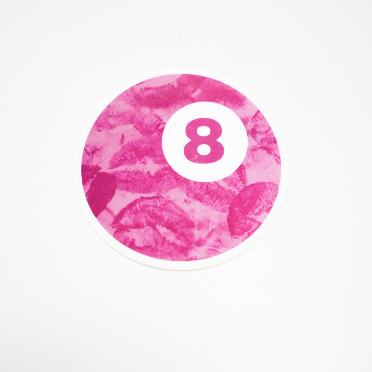 8 ball sticker, mporium sticker, pink