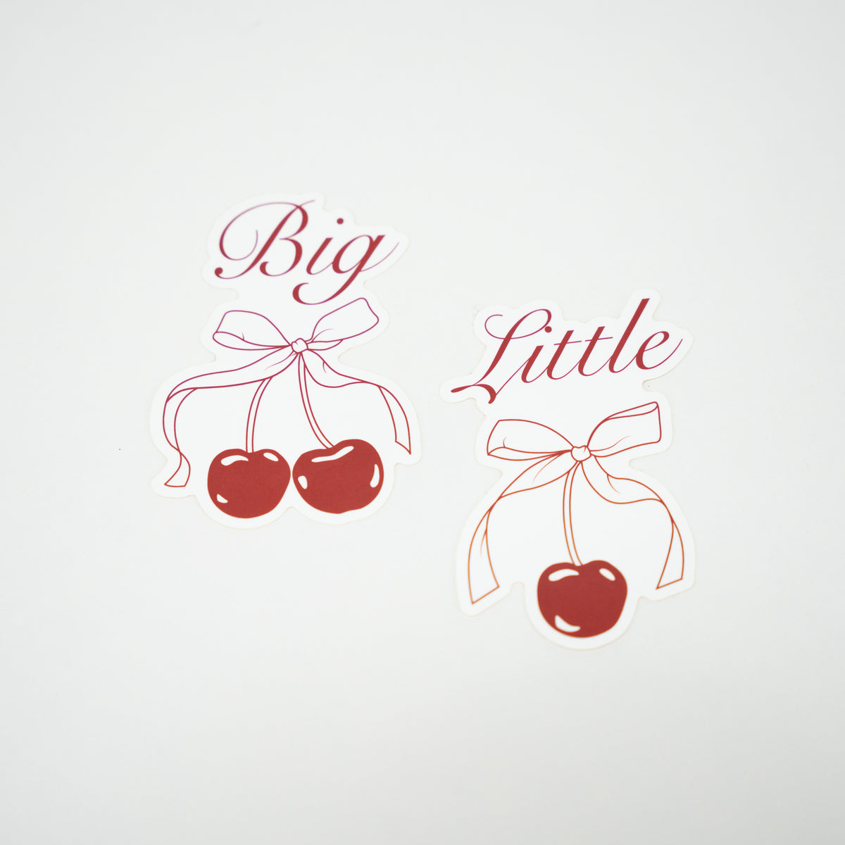 Big cherry sticker and little cherry sticker