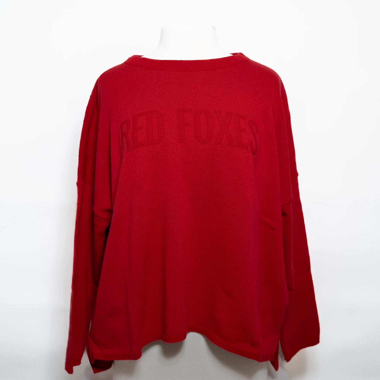 marist red fox sweater, red on red marist crewneck
