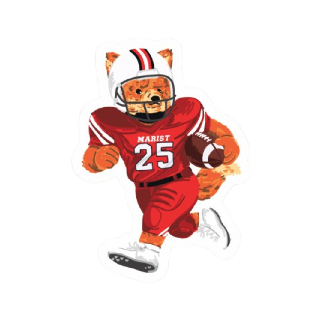 Illustration of Frankie in a football uniform with 'Marist' and number '25'