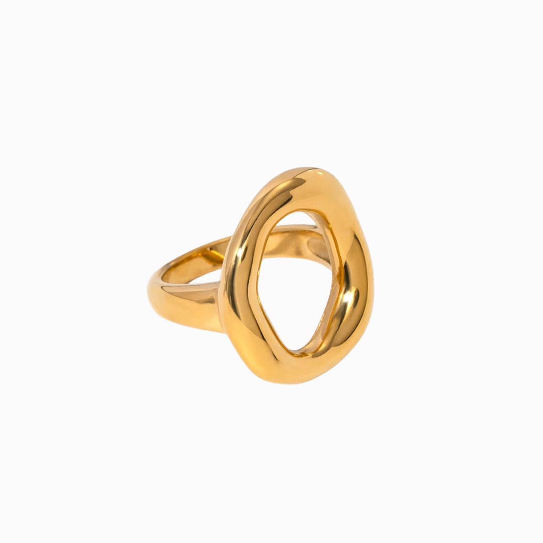 gold halo ring