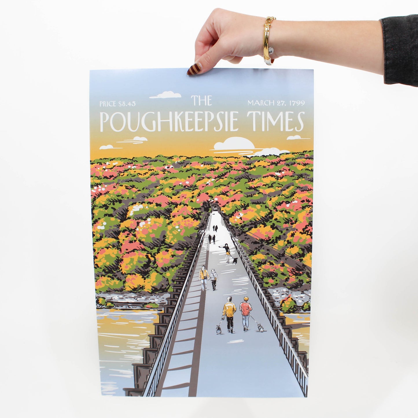 The Poughkeepsie time poster with walkway artwork