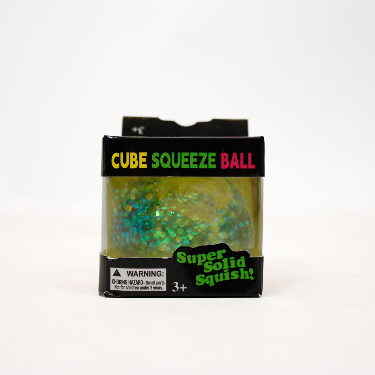 Glitter Squishy Cube Yellow