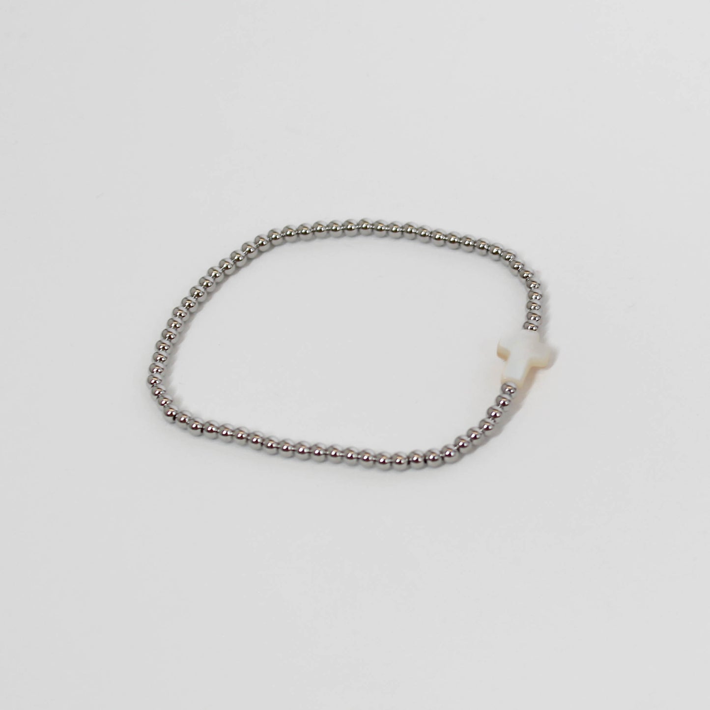 Beaded Cross Stretch Bracelet