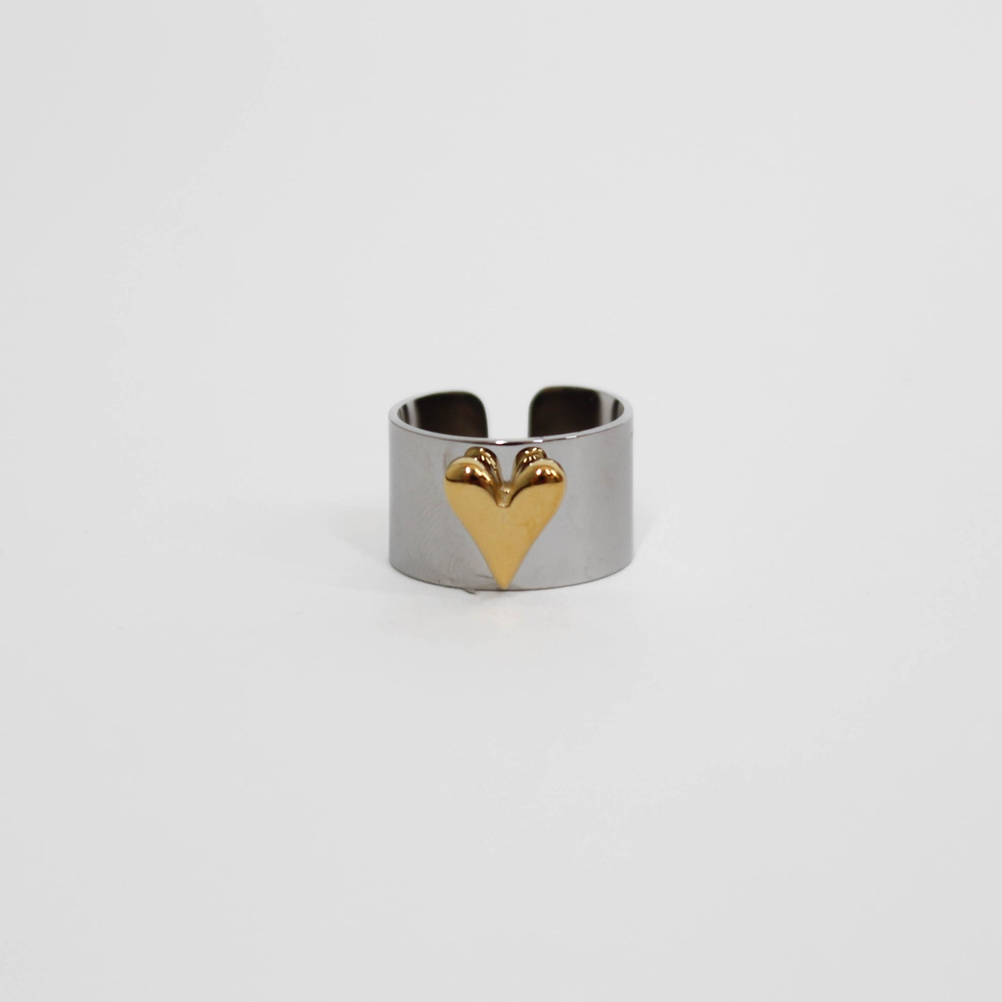 Mixed Metal Heart Ring