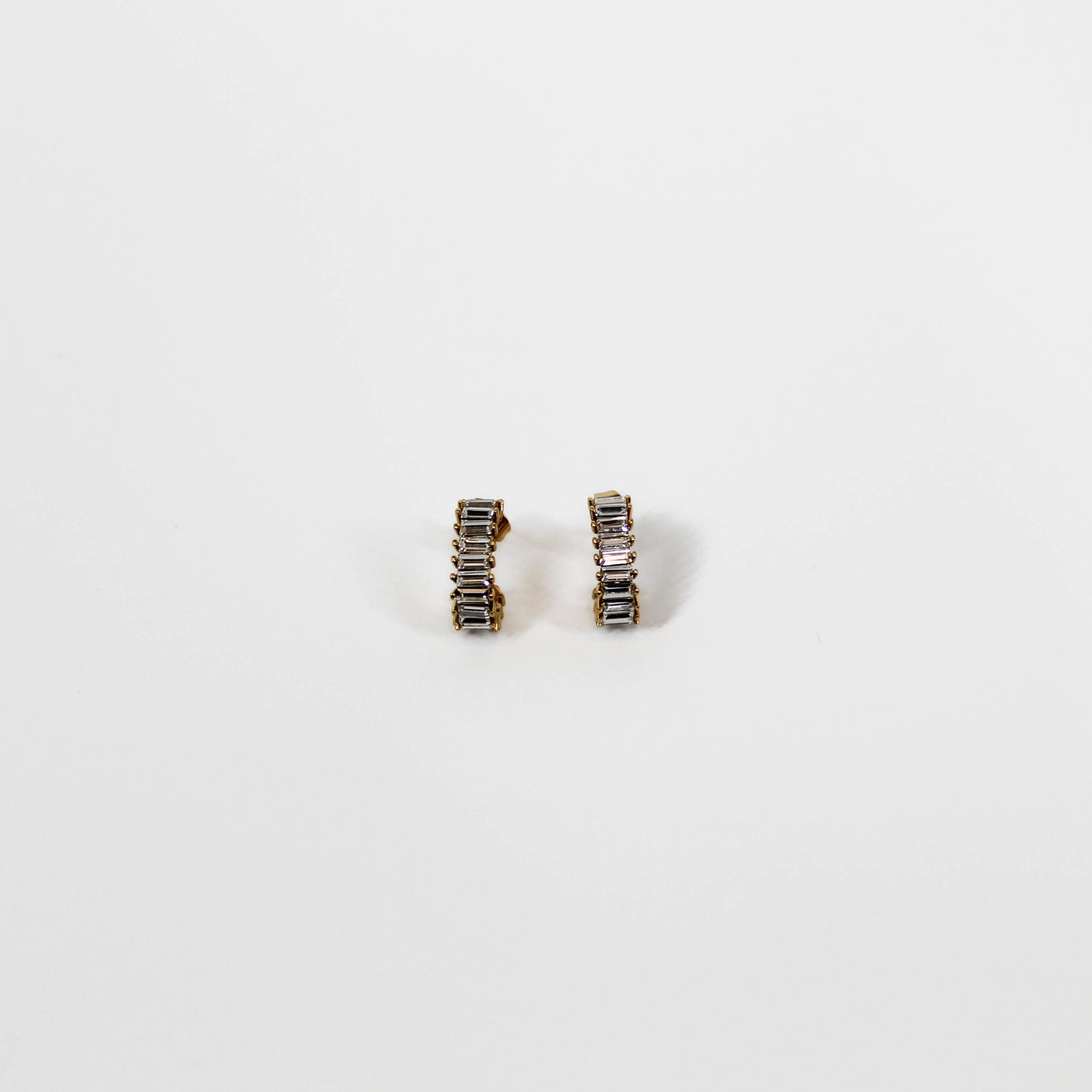 Clear Stone Stainless Earrings