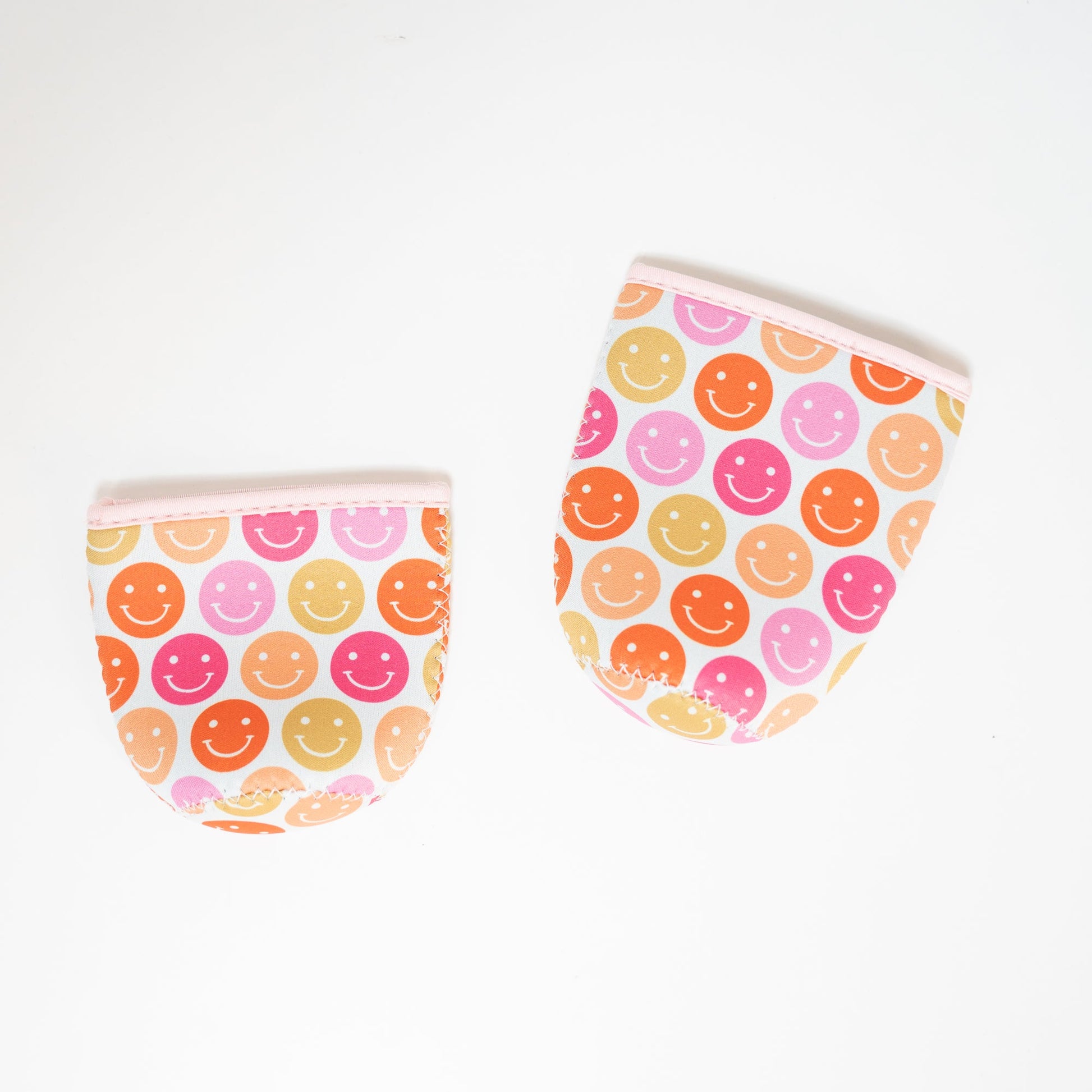 ice coffee sleeve smiley pastel cooler drink