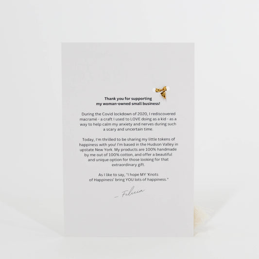 Knots of Happiness- White Fox Bag Charm