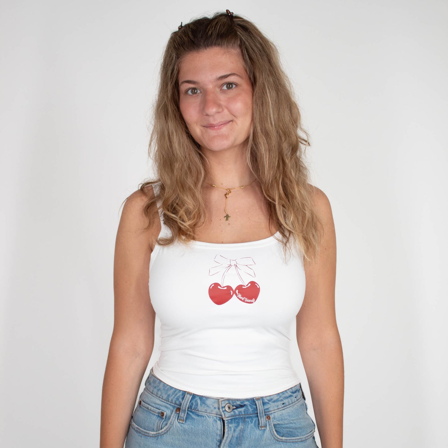 cherry marist tank top