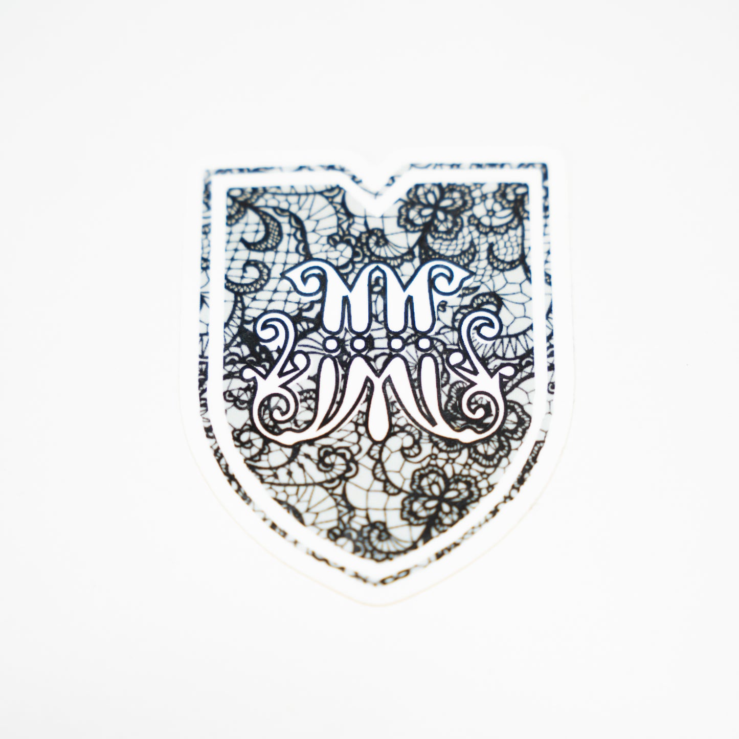 Marist University, sticker, black lace sticker