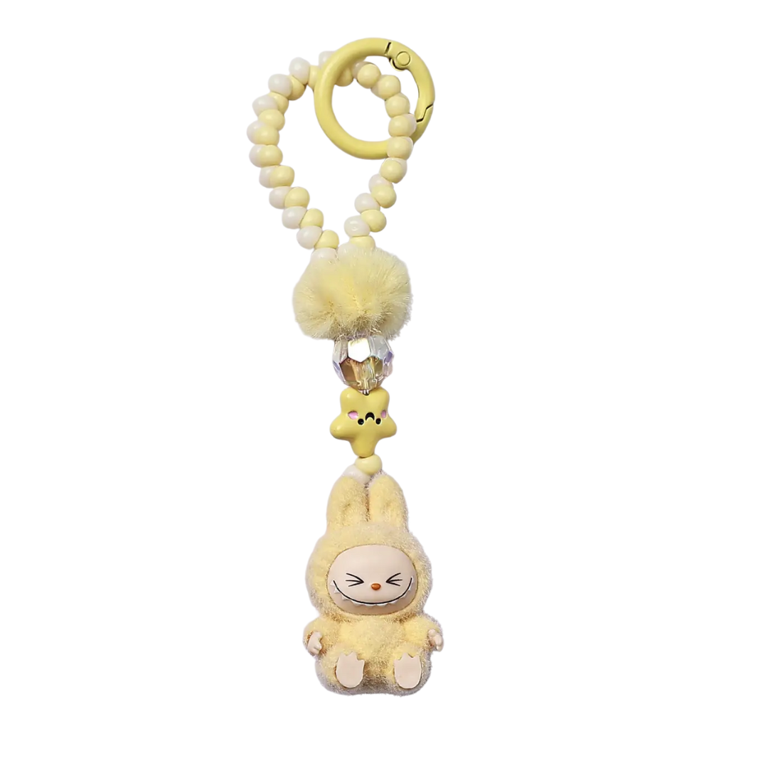 Yellow Labubu Keychain