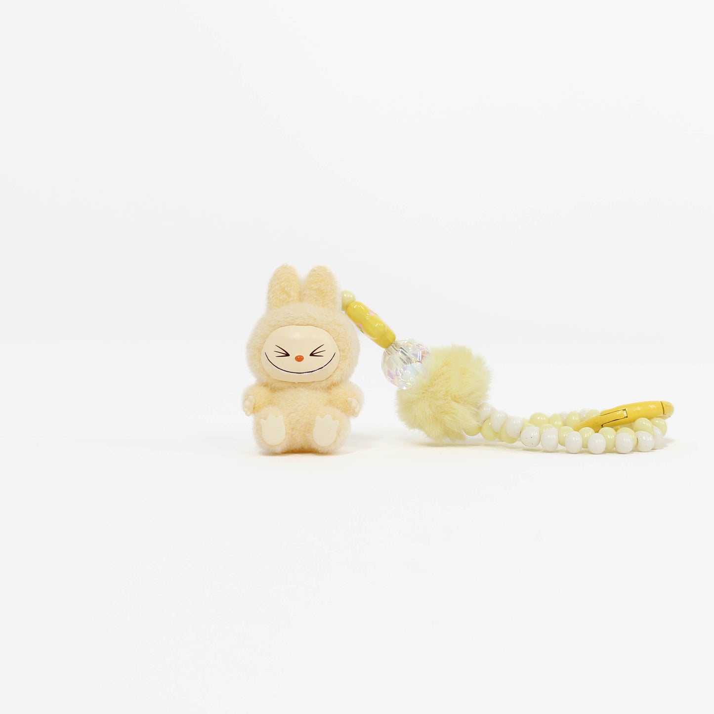 yellow labubu keychain