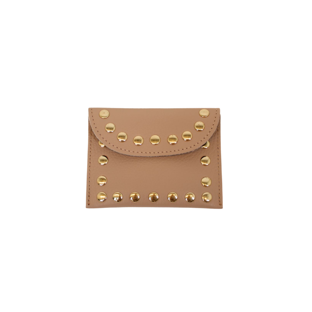 Neutral Studded Card Holder