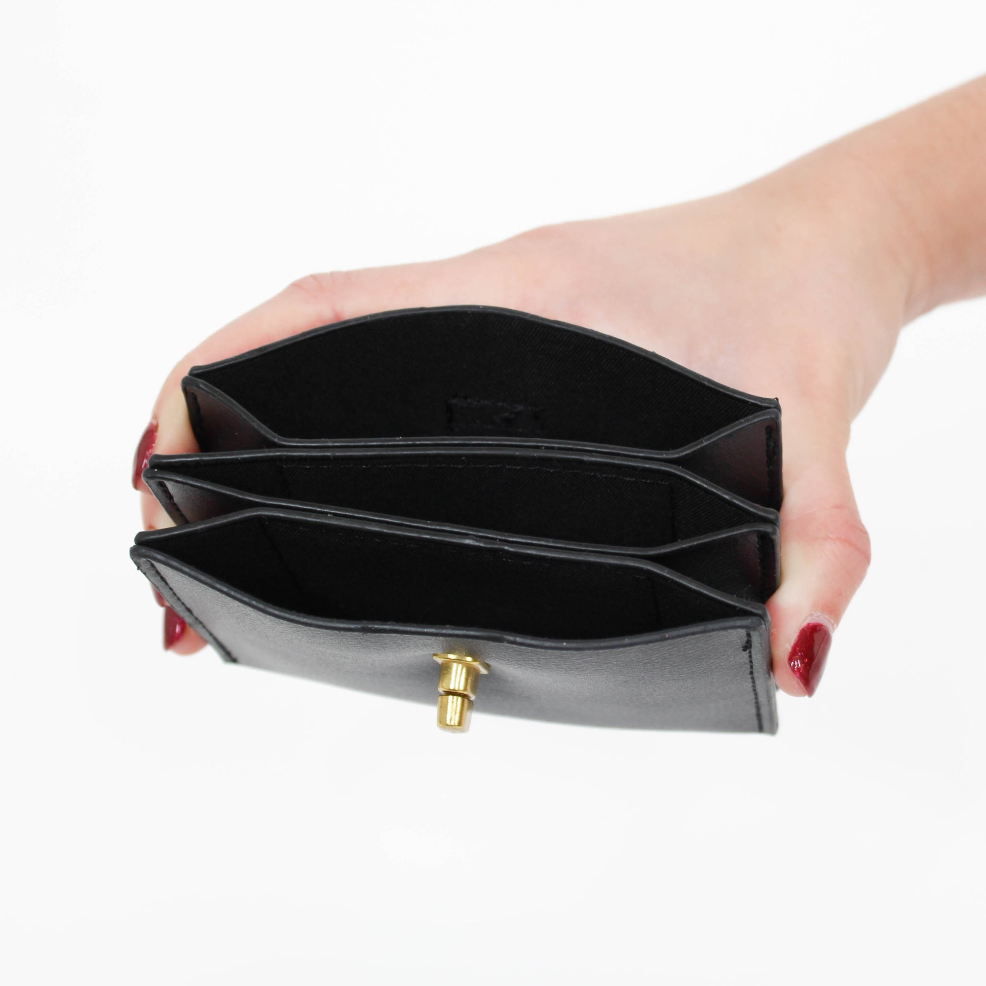 Black Simple Short Wallet