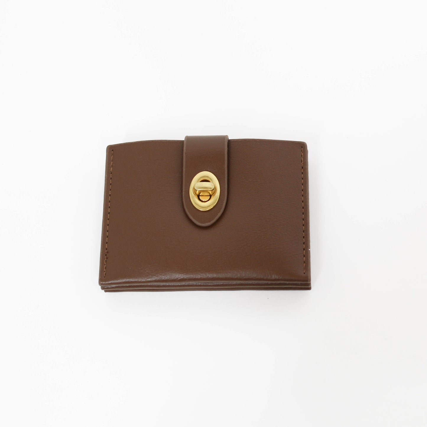 Retro Simple Short Wallet Brown