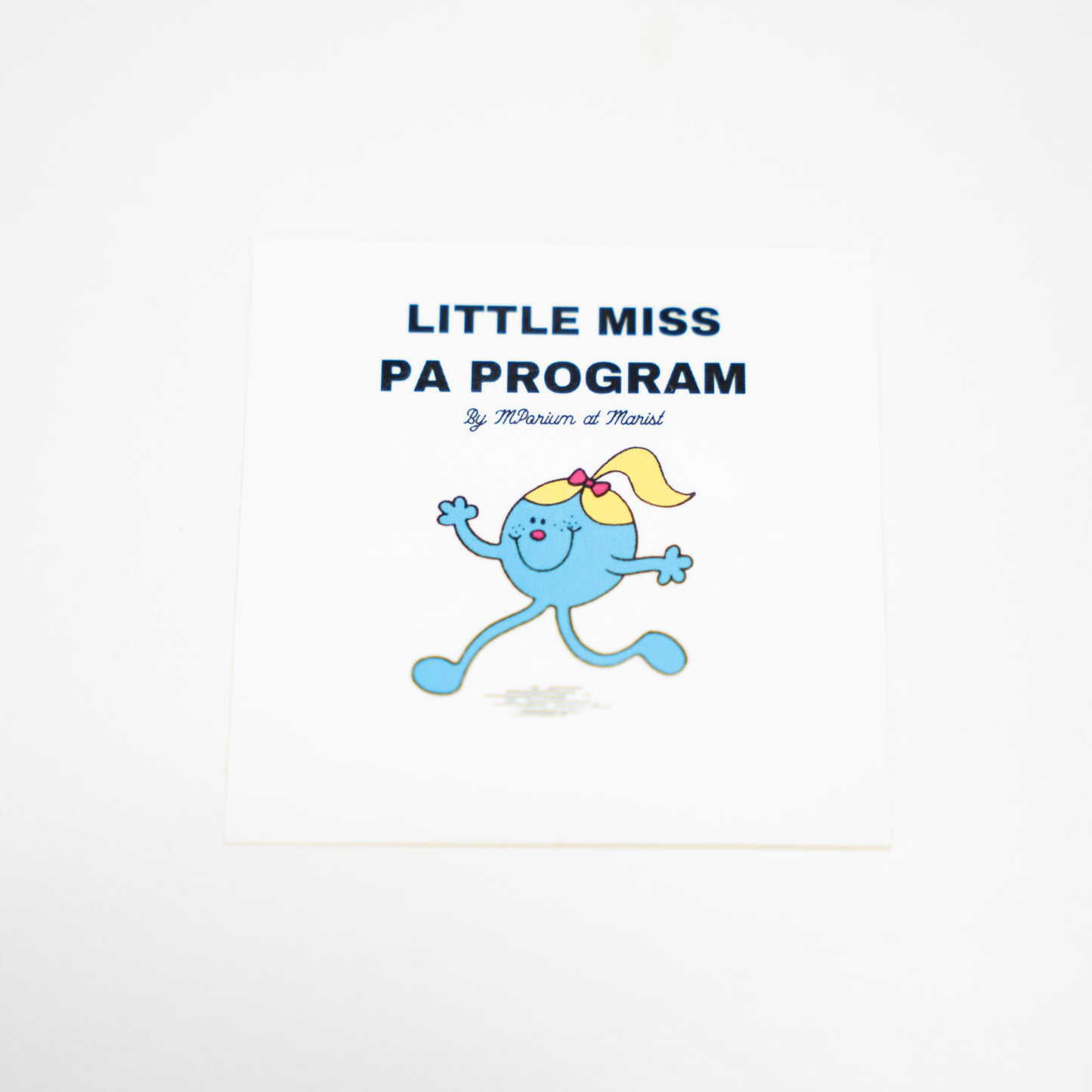 little miss sticker, PA program