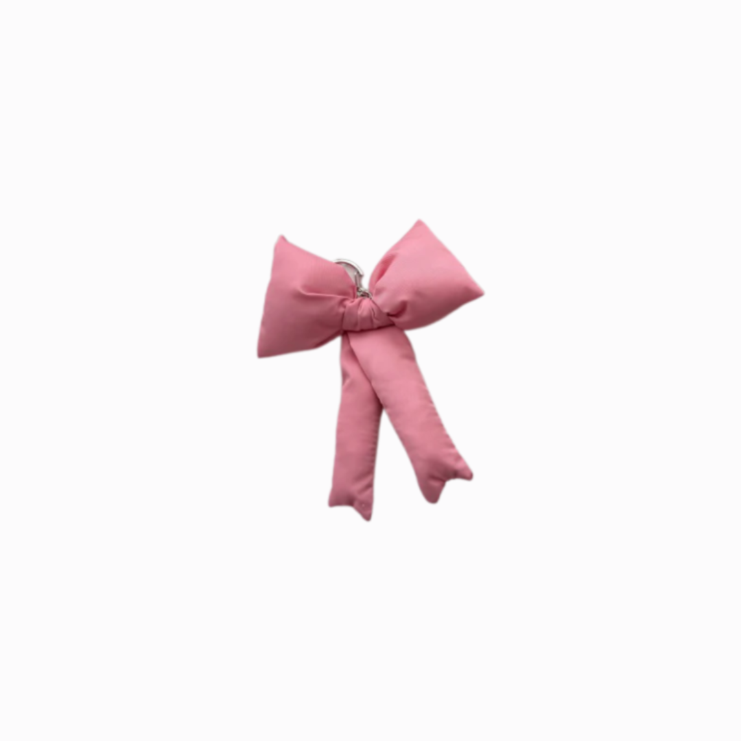 pink bow keychain