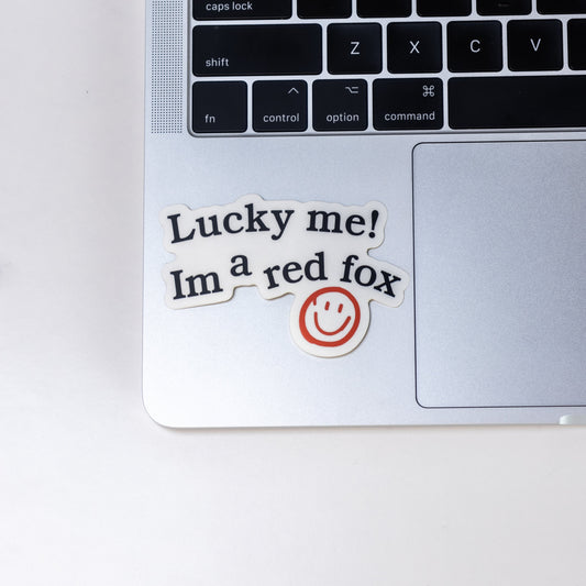 Lucky Me I'm A Red Fox Sticker