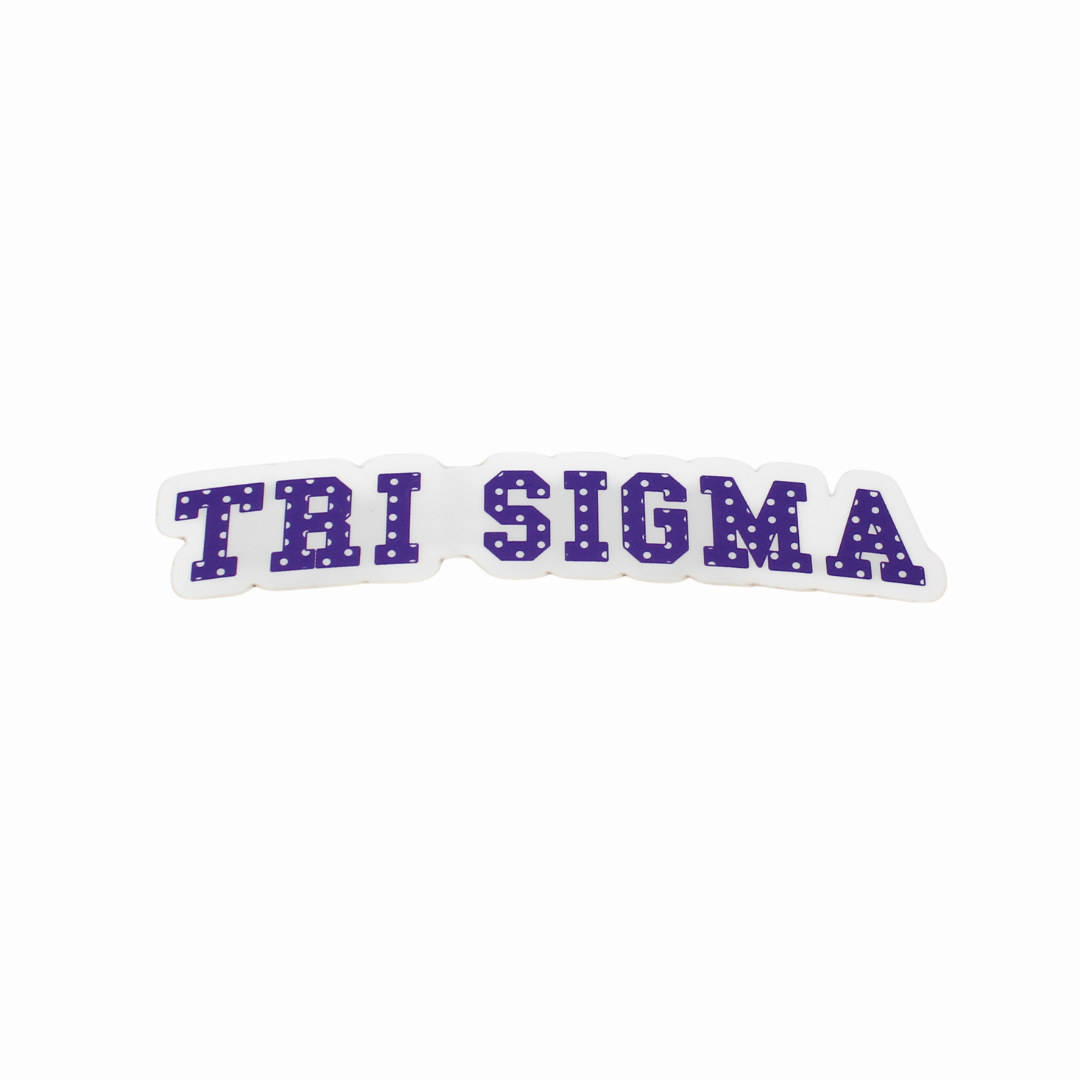 Tri Sigma Polka Dot Sticker