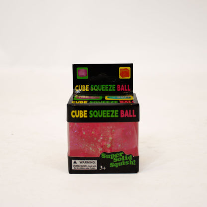Glitter Squishy Cube Pink