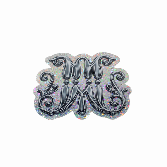 Metallic Script M Sticker