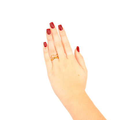 Abstract Layered Ring gold on model