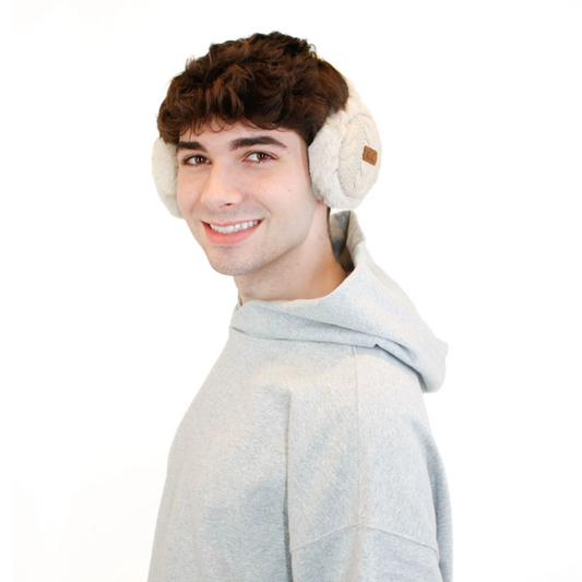 Beige Earmuffs front