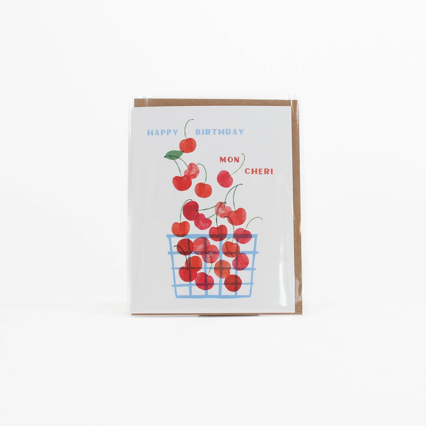 Happy Birthday card with cherry design 