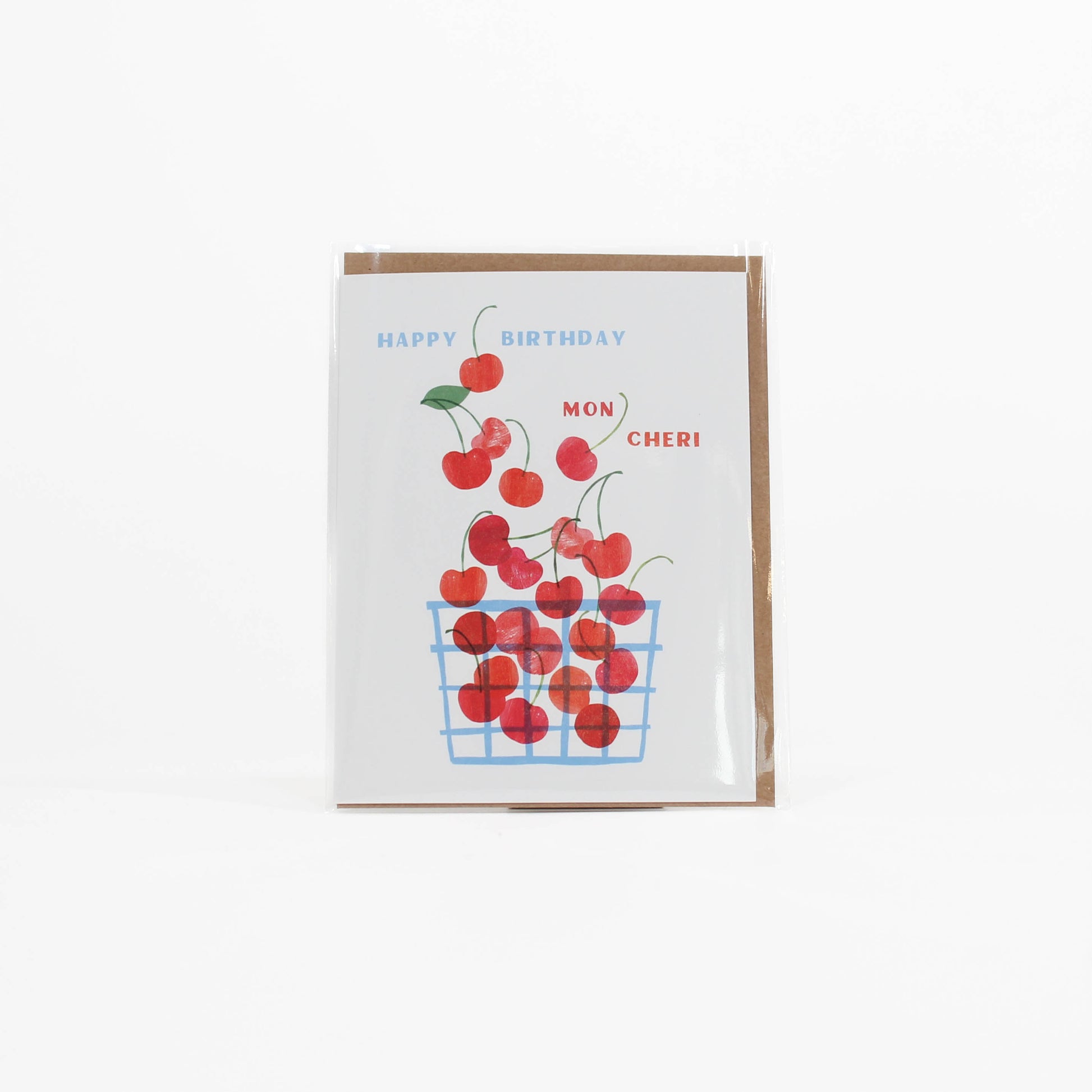 Happy Birthday card with cherry design 