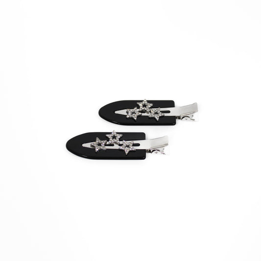 Black Creaseless Hair Clips