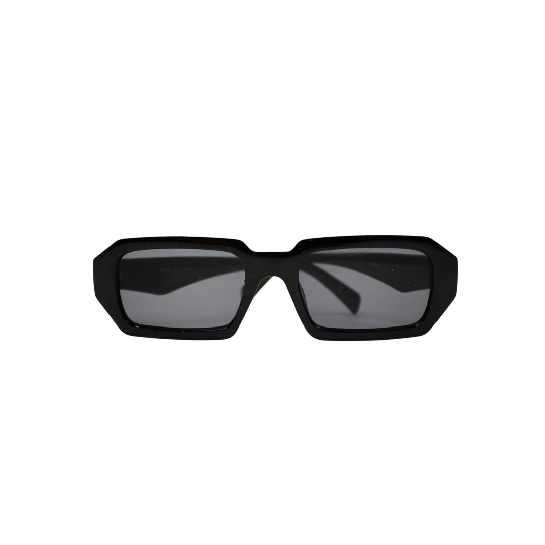 Black Geo Framed Sunglasses 