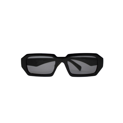 Black Geo Framed Sunglasses 