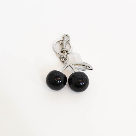 Black Metal Cherry Bag Charm