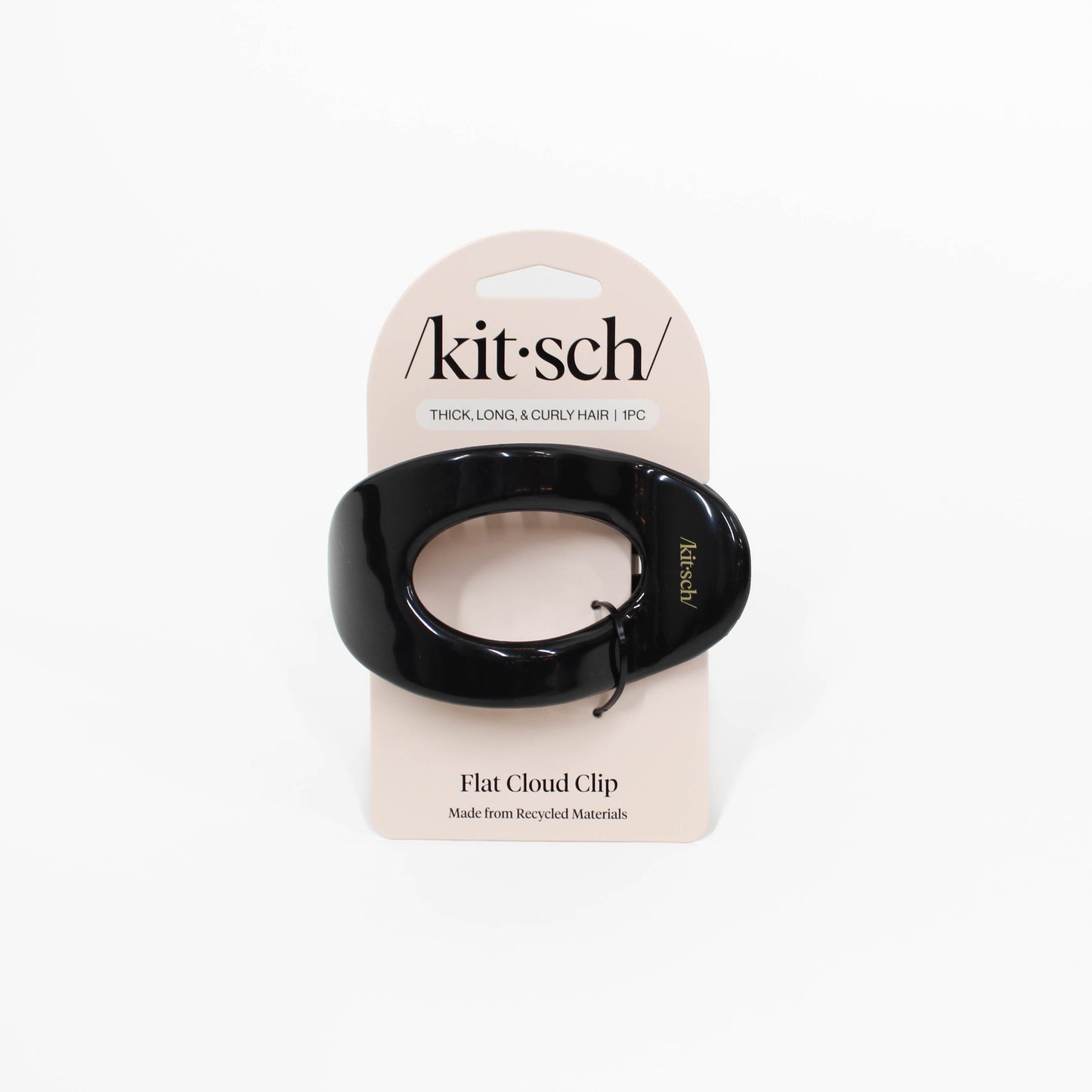 black kitsch recycled plastic flat cloud clip 