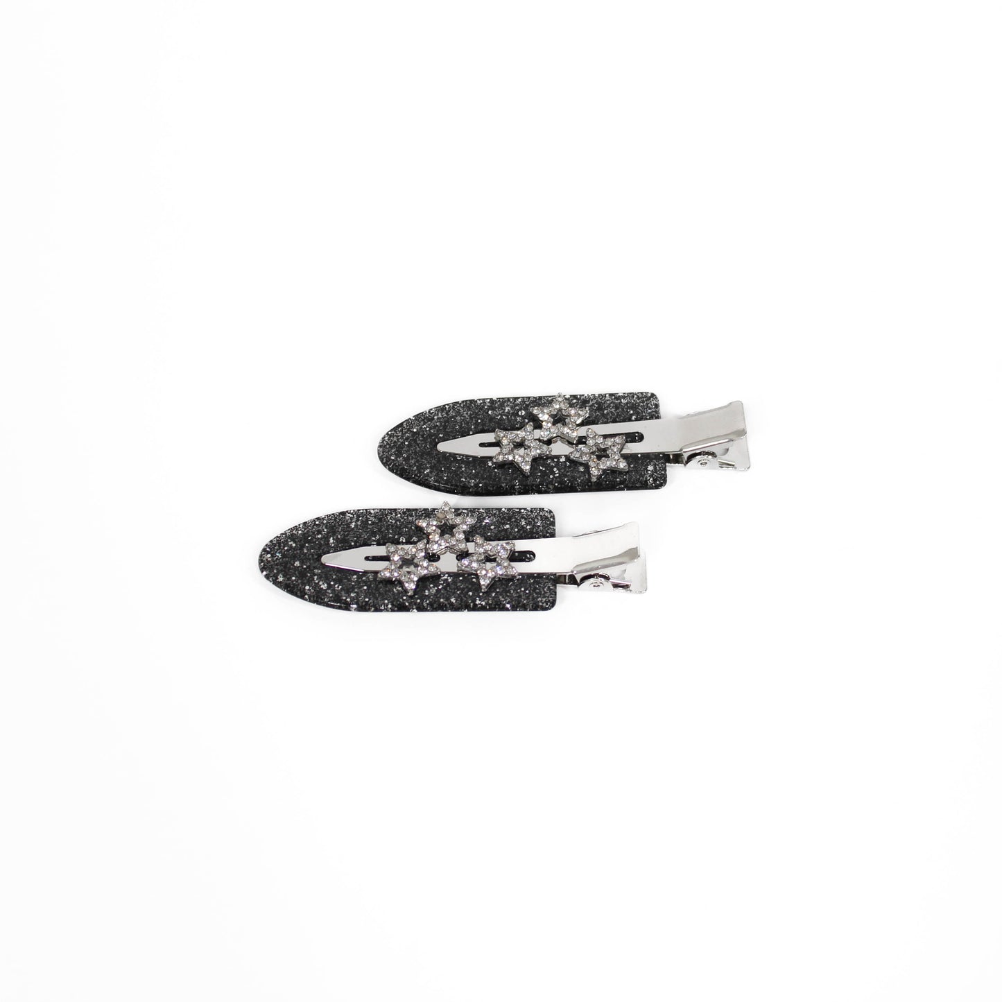 Black Sparkle Creaseless Hair Clips