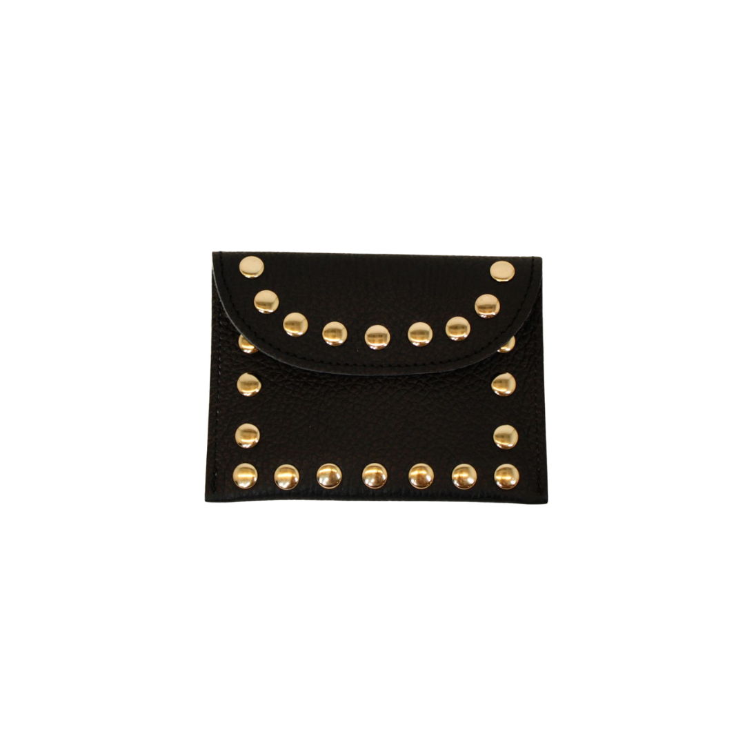 Black Studded Card Holder 