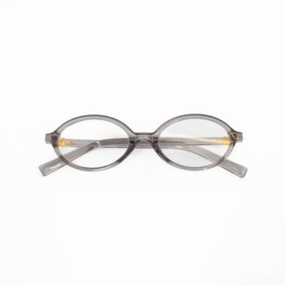 grey blue light glasses oval