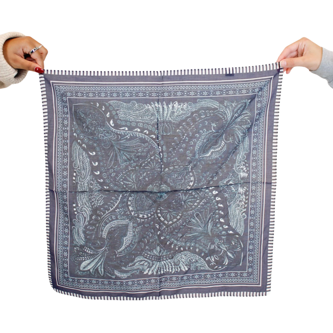 Blue Pattern Scarf