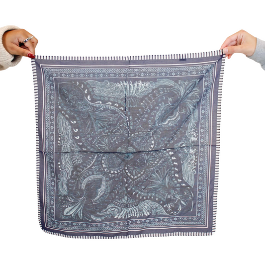 Blue Pattern Scarf