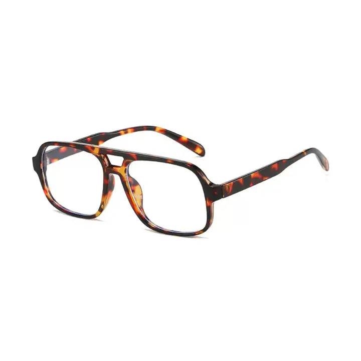 Oversized Square Aviator Blue Light Glasses