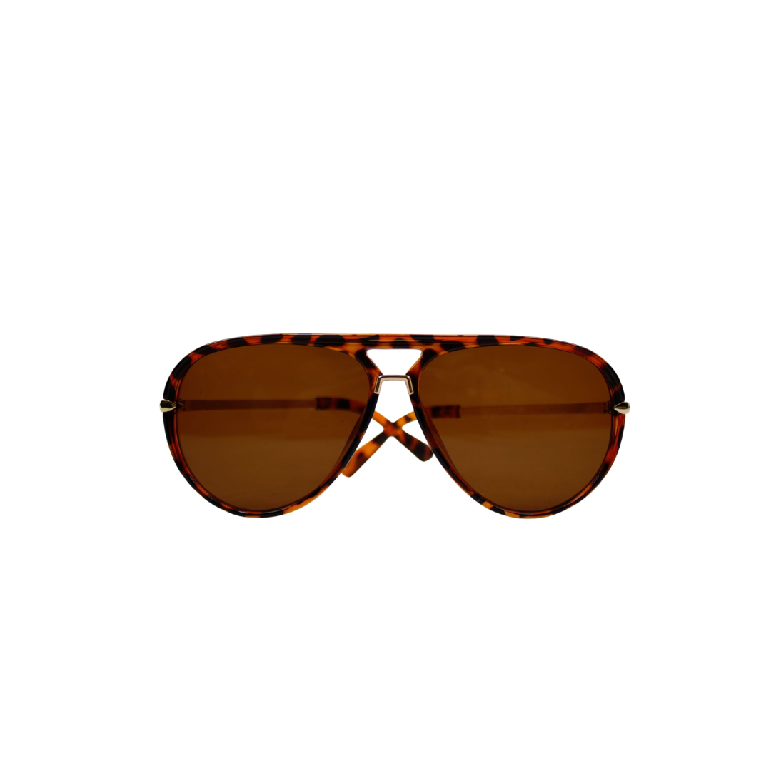 Brown Aviator Sunglasses