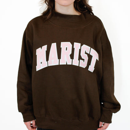 Brown and Pink Mockneck