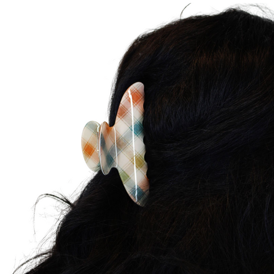 Checkered Clip in hair 