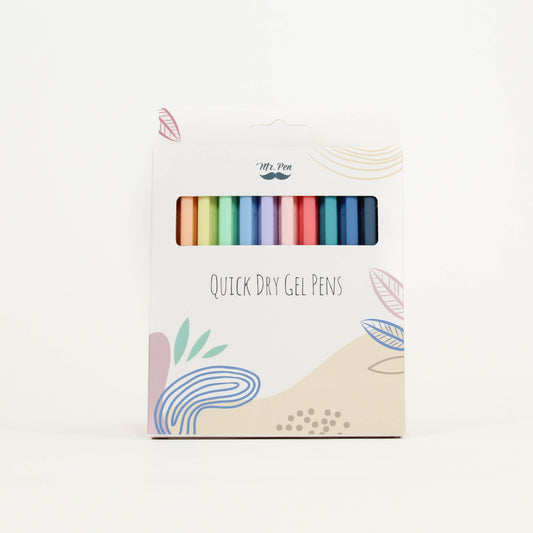 Pack of quick dry gel pens 
