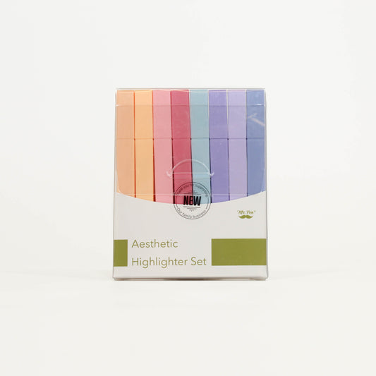 Pack of 8 colorful highlighters 