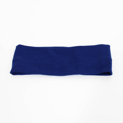 blue cotton stretch headband
