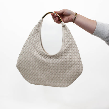 Cream Woven Tote Bag