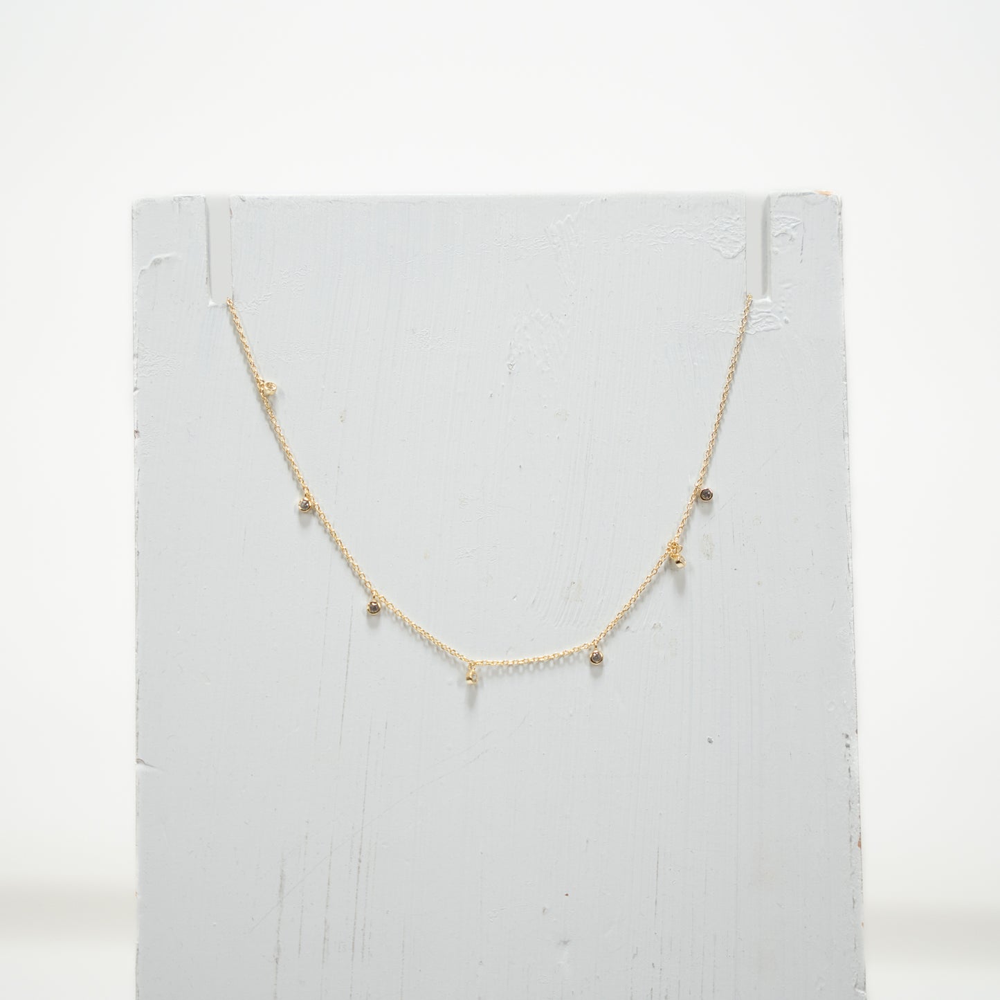 gold dew drop necklace